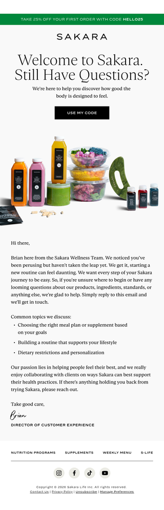 Brian at Sakara: Not Sure Where to Start?