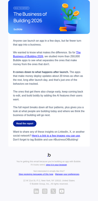 Bubble: Read the report: The four habits behind apps that make money