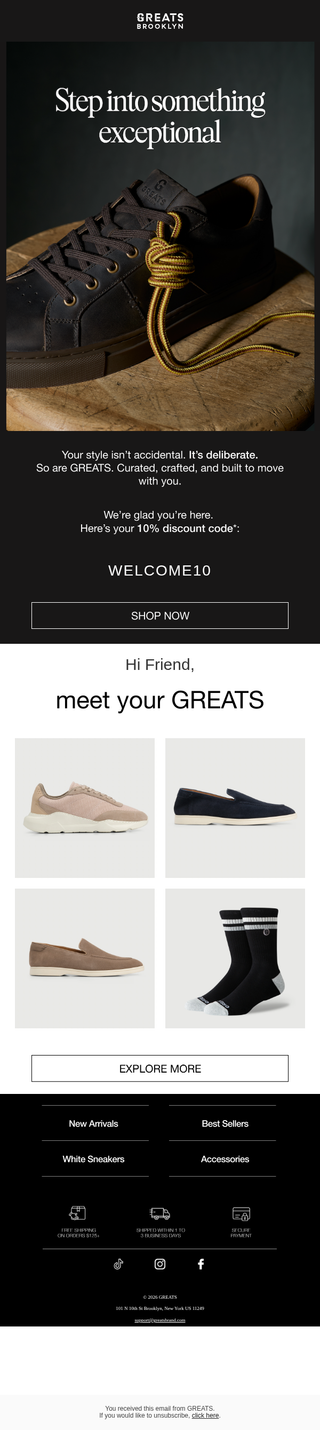 GREATS: Your 10% Off Is About to Expire.