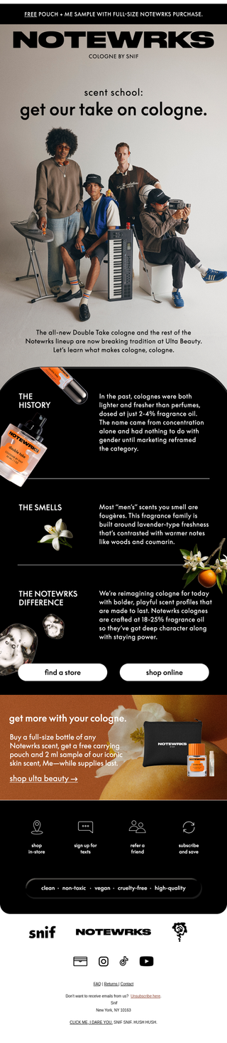 NOTEWRKS by Snif email: What’s in a cologne?