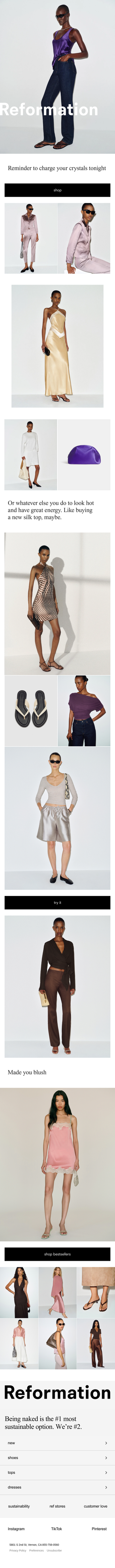 Reformation: IT'S CRYSTAL CLEAR