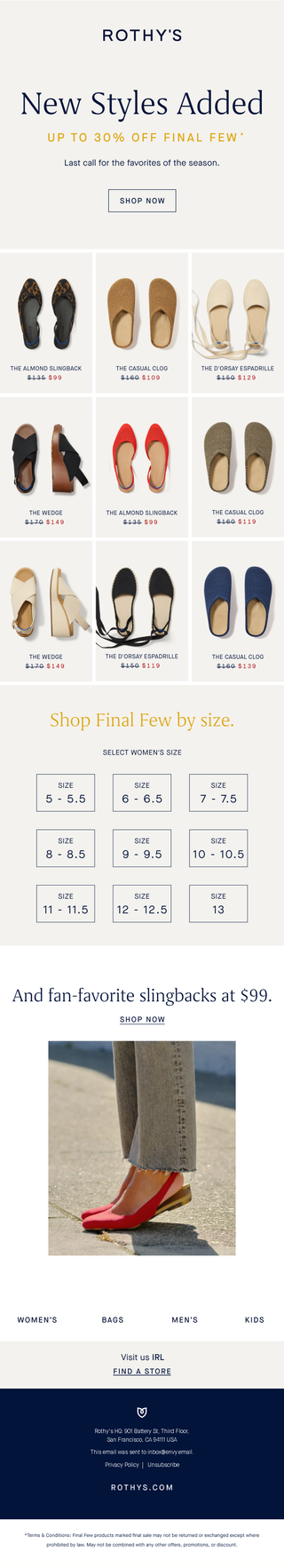 Rothy's: NEW. STYLES. ON. SALE.