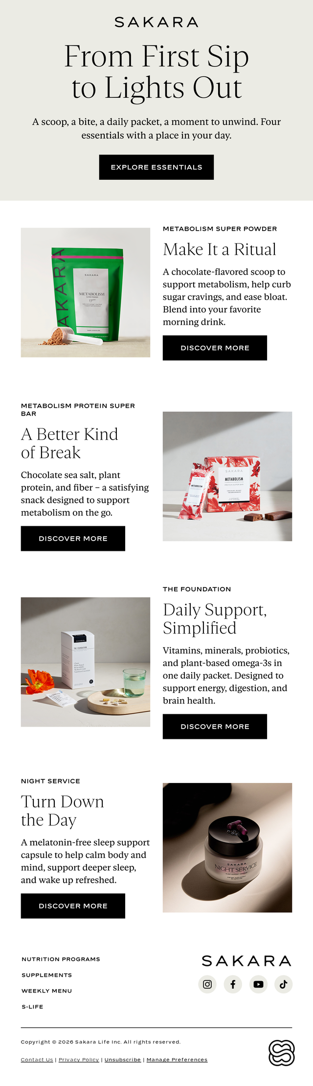 Sakara email: A Little Support Goes a Long Way