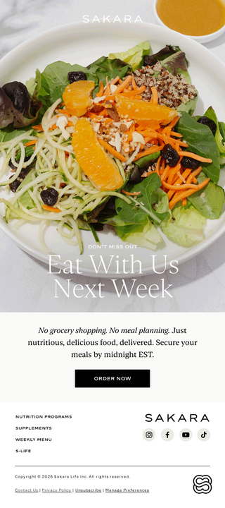 Sakara: Don’t Miss Next Week’s Meals