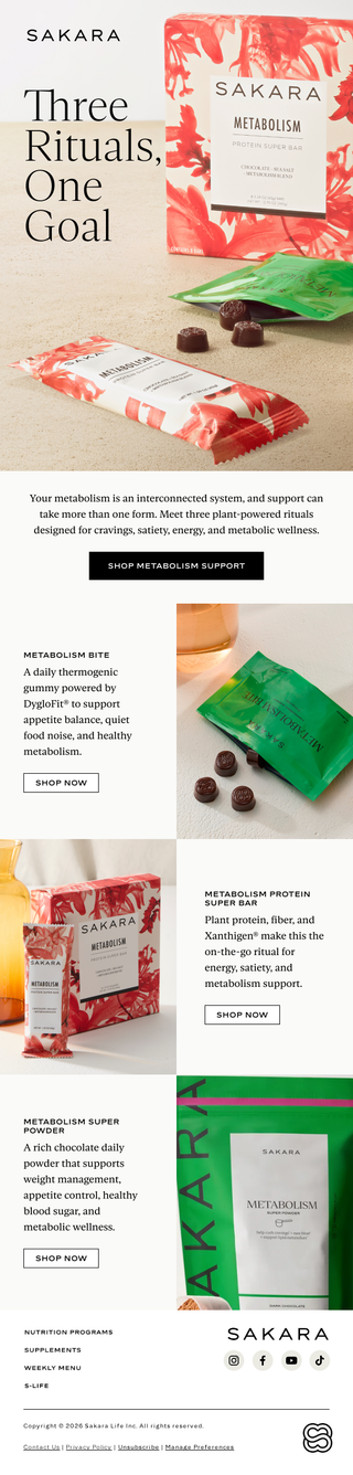Sakara: One Goal, Three Metabolism Rituals