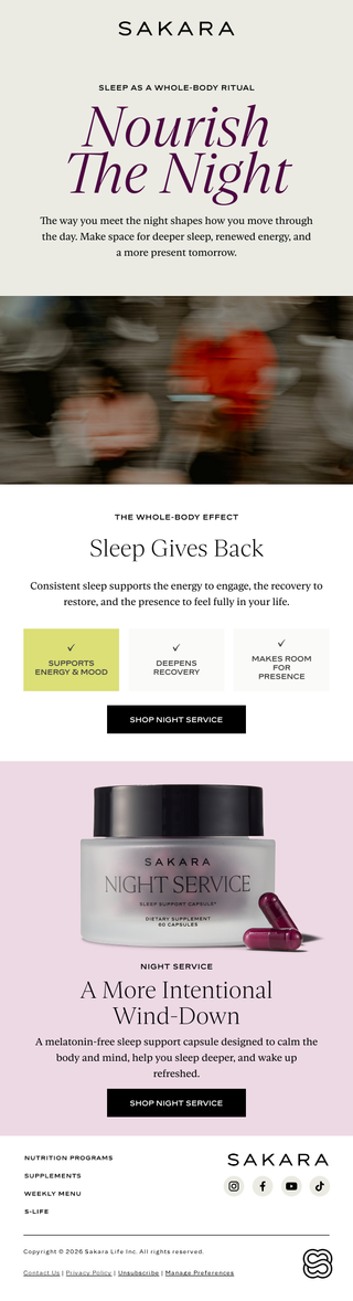 Sakara: Your Whole Body Needs This Nightly