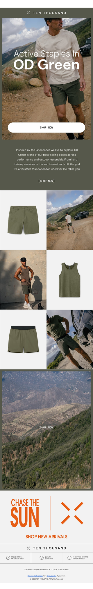 TEN THOUSAND: Just Restocked: Active Staples in OD Green