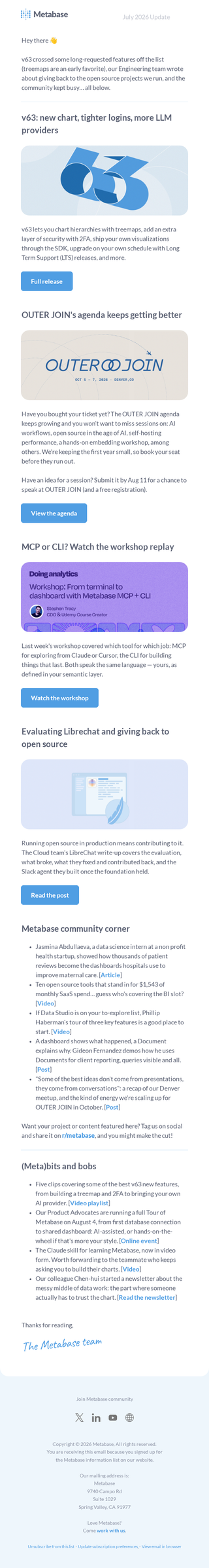 The Metabase Team: 🌳 July update | Lots to watch, read, and try