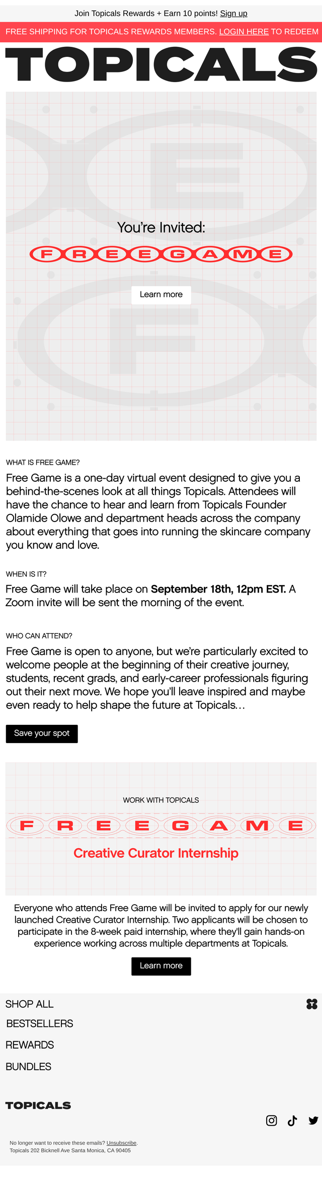 Topicals email: Want to work with Topicals? 👀