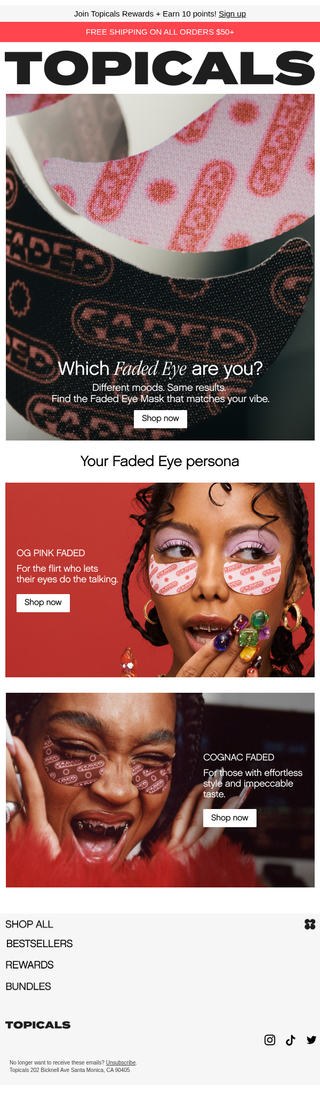 Topicals: What Your Faded Eye Mask Says About You